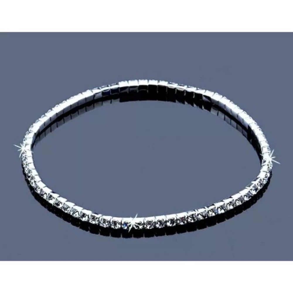 Crystal Ankle Bracelet 8 1/2”-10” stretchy NEW - Picture 11 of 11